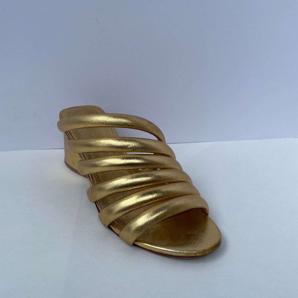 Mercedes Castillo Gold Metallic Izzie Slide Sandals